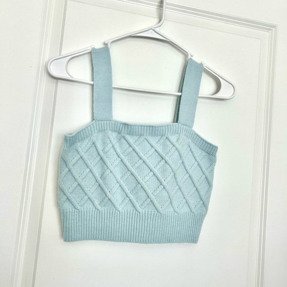 Cider Tops - UNWORN Cider Cami Crop Top (S) | Sky blue